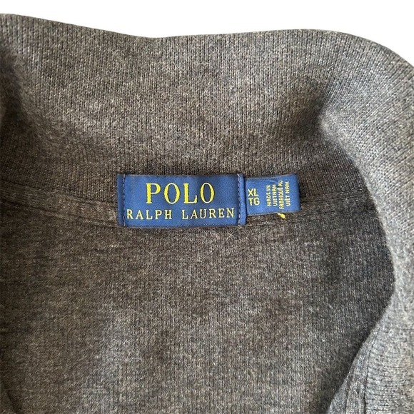 Polo Ralph Lauren Men's XL Gray Quarter Zip Pullover Sweater - Picture 8 of 8
